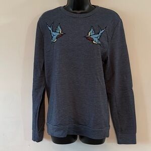 TOPMAN Embroidered Swallow Sweater SIZE medium EUC
